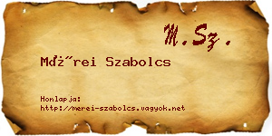 Mérei Szabolcs névjegykártya