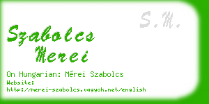 szabolcs merei business card