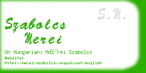 szabolcs merei business card